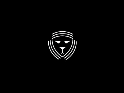 lion logo rough concept line lion logo minimalistic sheild stylized