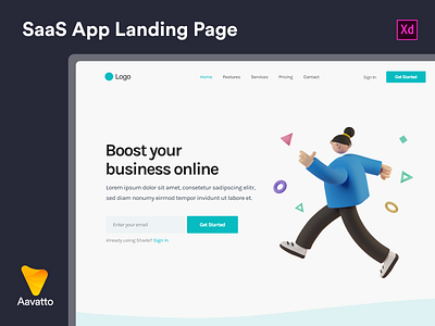 SaaS App Landing Page Design