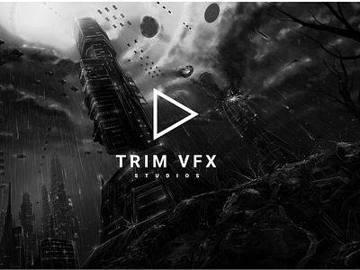 TRIM VFX branding cinemetic logo clean logo creators film film logo futurstic graphic design logo motion movie movie creator logo simple logo ski fi studio title trim vfx tringle vfx visual effects