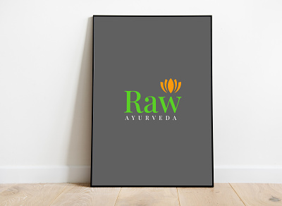 Raw Ayurveda concept branding design graphic design logo vector