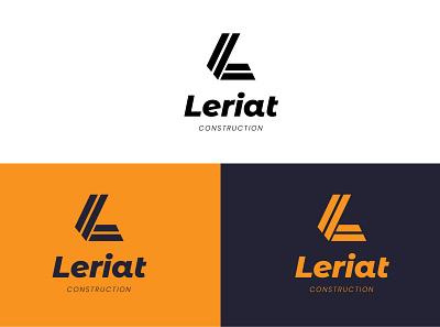 Leriat construction logo branding design graphic design logo vector