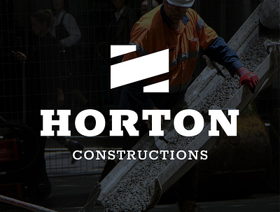 Horton Construction logo. constructionlogo h letter logo