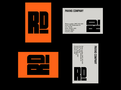 Business card for Paving company