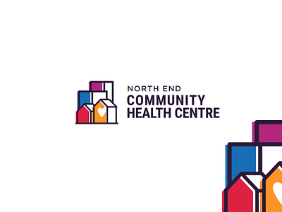 NECHC Brand Concept brand identity branding buildings community concept diversity family health center icon logo