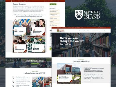 UPEI Website design onboarding school strategy ui university ux web design website