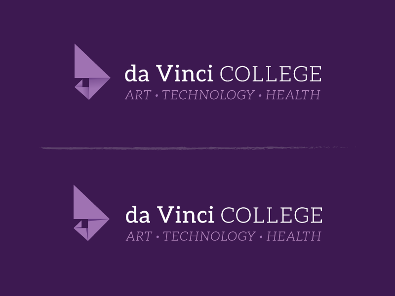 Da Vinci College Branding Proposal art college davinci golden ratio health paper fold tech