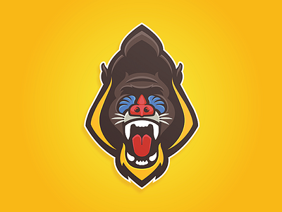 Mandril Baboon by Ashley Nicole on Dribbble