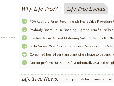 Life Tree Medical Tabs javascript tabs