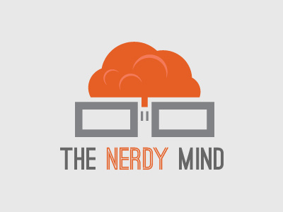 Latest Nerdy Mind Logo gray logo orange the nerdy mind