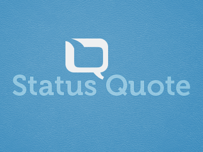 Status Quote Logo blue logo quote