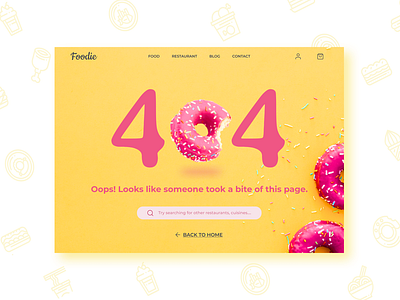 404 Page - Food Delivery website