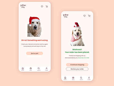 Flash Message - Pet E-commerce store