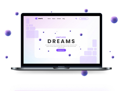 Limitless Dreams Web UI Design 3d branding graphic design morphism ui web design web ui