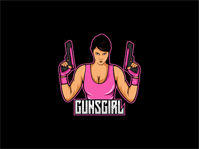 gunsgirl esport logo design esport girl esport logo ff logo girl logo gun girl logo guns esport guns girl logo pubg logo squad logo vector