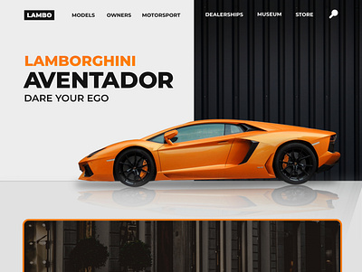 Lamborghini Aventador S Redesign Landing Page branding daily ui design figma hero section lamborghini landing page minimal ui ux webdesign website website design
