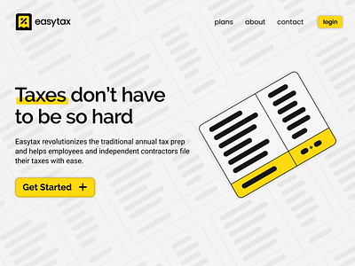 EasyTax - Website Hero Section UI