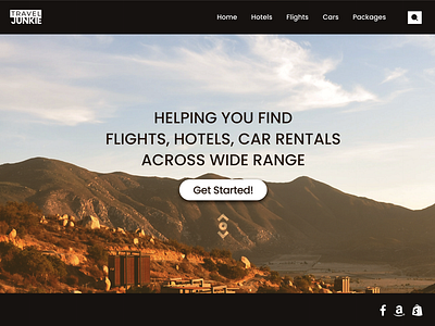 Travel Junkie - Website Hero Section UI