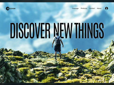 DISCOVER - Landing Page UI Design Animated
