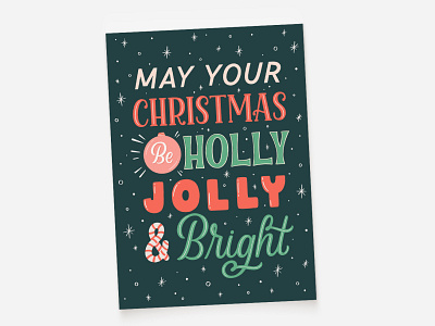 Christmas card card design christmas greeting card handlettering illustration lettering type typography