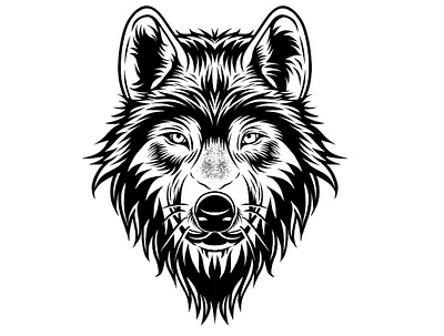 Forest Wolf with Terrifying Roar illustration logo mascot logo tshirtdesign vector wolf wolf logo wolf mascot