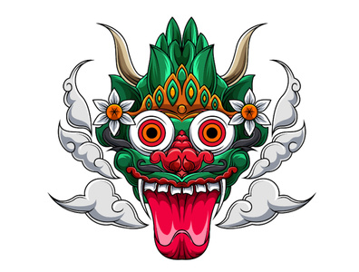 Balinese Culture Dragon With Clouds T-Shirt by Haidar Graphic on Dribbble