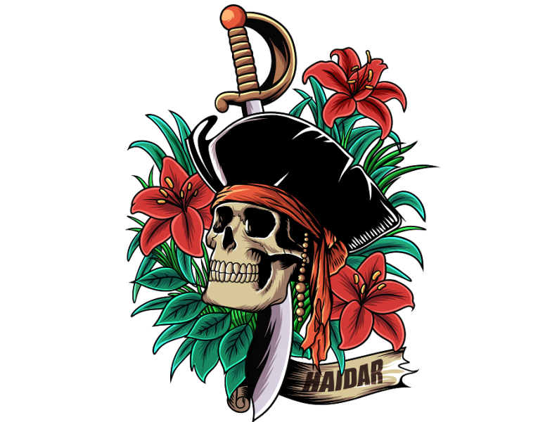 Temporary Pirate & Skull Tattoos for children / kids 56632