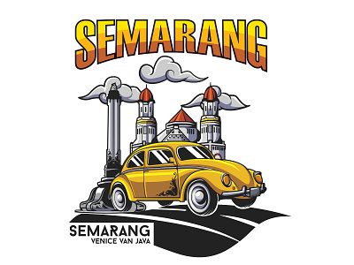 Semarang Volkwagen design illustration mascot logo photoshop tshirtdesign vector