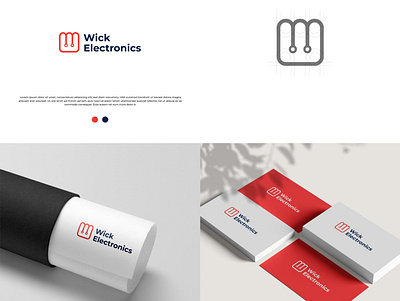 Wick Electronics brand branding dailylogo design designer designinspiration logo logodesign logofolio logonew logoprocess logos logotype modernlogo unitylogo