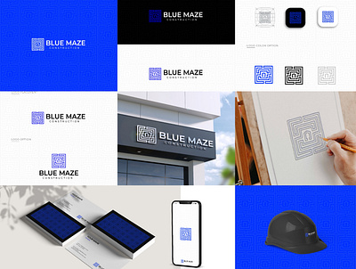 Blue Maze Construction brand brand design brand identity branding branding design construction business construction logo dailylogodesign logo logodesign logotype portfolio