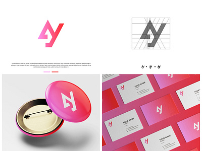 AY logo construction
