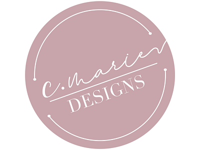 C. Marie Designs Logo logo logo design logo designer logodesign personal brand