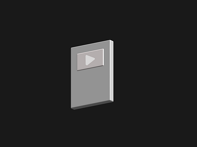 3D youtube play button