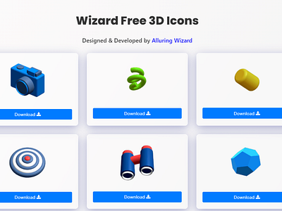 Wizard free 3D icons