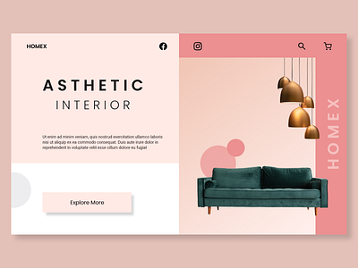 furniture ecommerce design concept