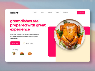 Restaurant website design concept