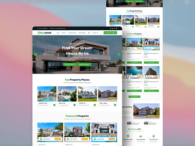 Real estate website home page design