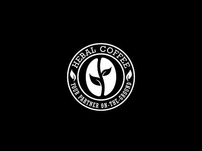 herbal coffe branding design logo vector