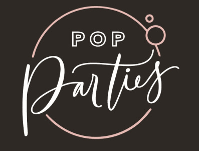 Pop Parties logo branding logo