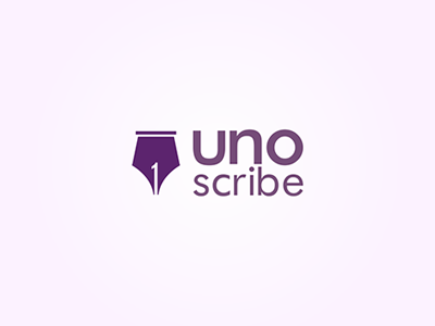 Logo Design for UnoScribe branding copyright design logo one scribe uno