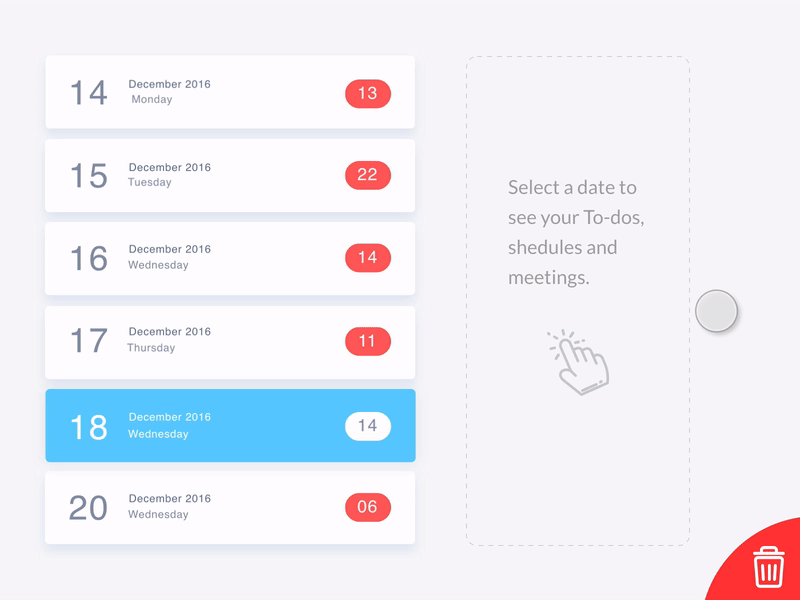 Design Your Day calendar flinto interaction invision studio ixd prototype task list task manager to do list ui