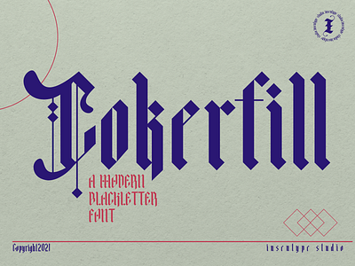 Cokerfill A Modern Blackletter Font