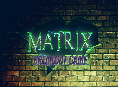 Image made for a Matrix inspired Breakout game written in JS app branding design illustration logo typography ui ux vector