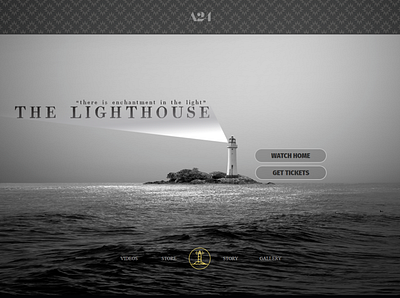 'The Lighthouse' app branding design fan art illustration logo movie not responsive website typography ui unofficial ux vector web design website