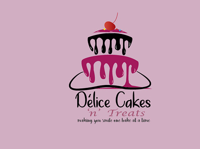 Delice cakes illustration logo vector