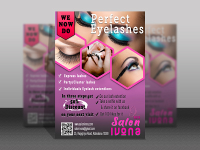 Salon Flyer brochure brochure design design eyelash flyer flyer design illustration photoshop postcard poster