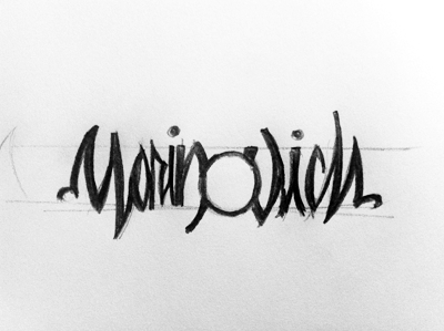 Marinovich: Almost Ambigram pencil