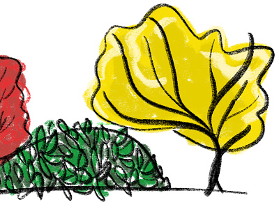 Site Empathy apple pencil chalk ipad pro procreate shrubs trees