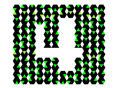 4 hexagons triangles