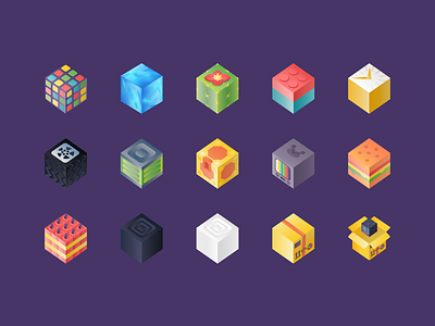 Cubic Goods For Voxellock Game creative design graphic design humor illustration vector