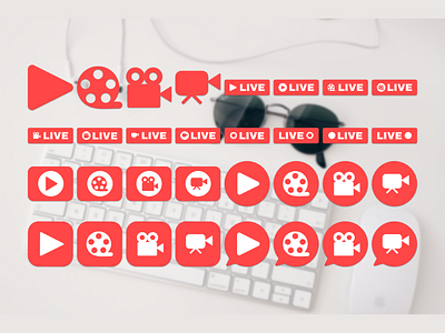 DOWNLOAD 32 FREE LIVE STREAM ICONS blog broadcast camera design download film free freedownload freeicon graphic design icon live stream logo online play stream ui vector video vlog